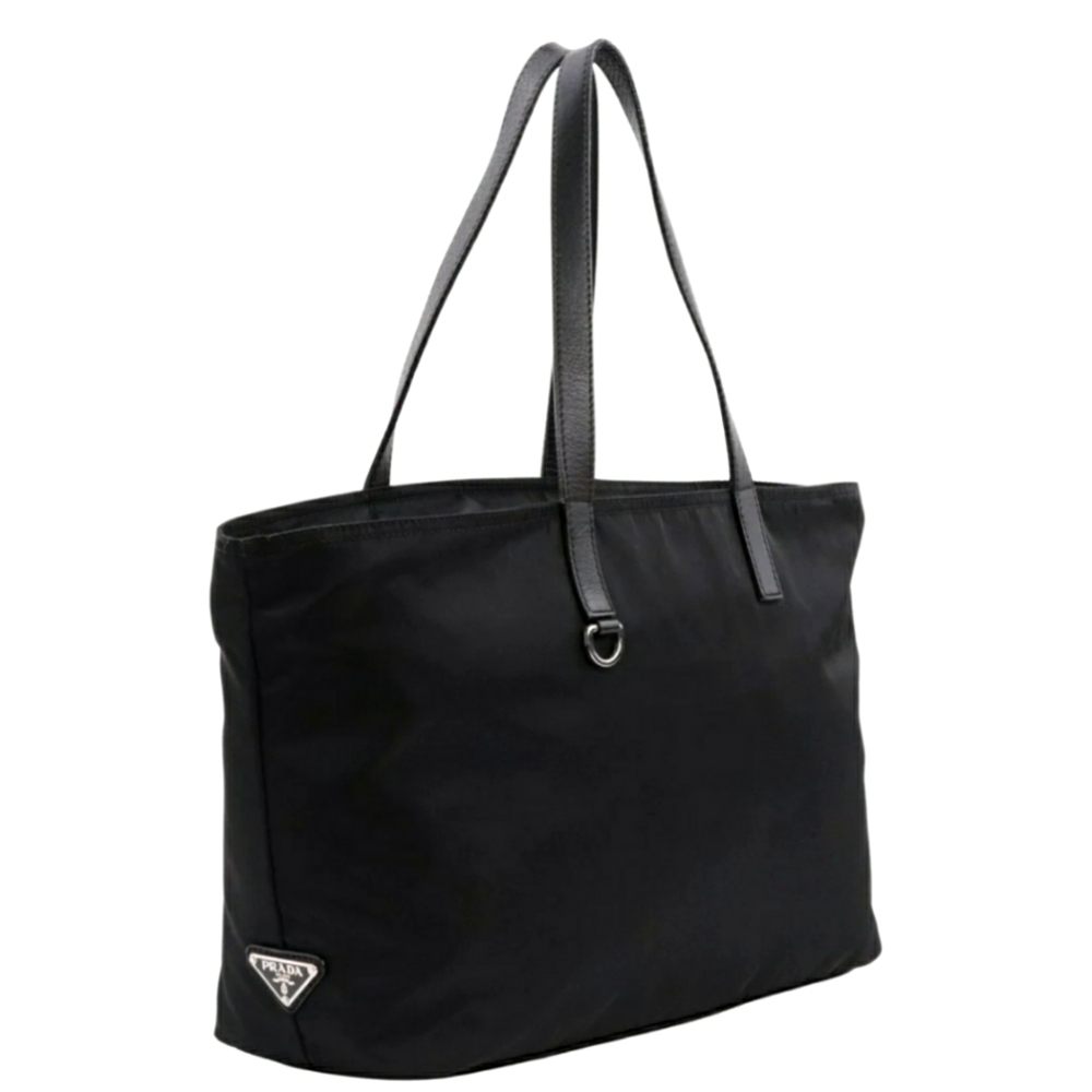 SOLD Prada Tessuto Vitello Black Nylon Tote